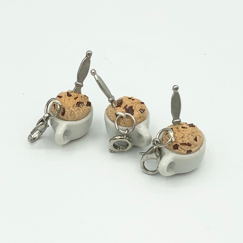Chocolate Chip Mug Cake polymer clay charm