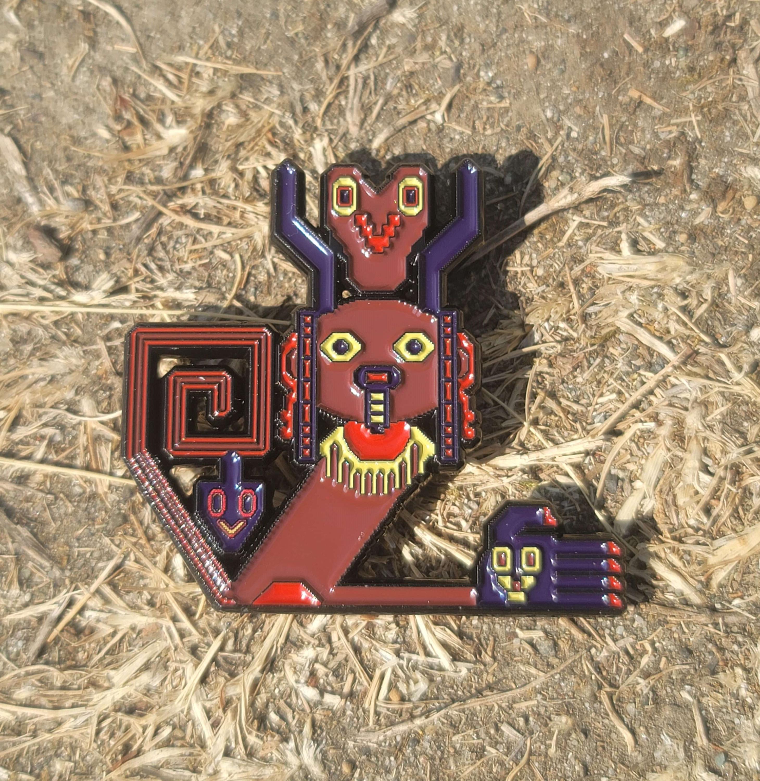 Aztec Rave Monkey - Yume Nikki - Enamel Pin - Etsy