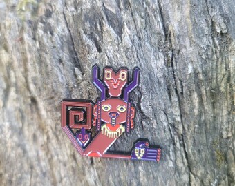 Aztec Rave Monkey - Yume Nikki - Enamel Pin - Etsy