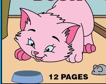 New! 12 Coloring Page Sampler from My Big Kitty Cat Coloring Book