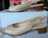 Ferragamo Renata Slingback heels Nude Beige Classic Shoes Size 10 AAA Narrow Women 39 s Shoes sandals