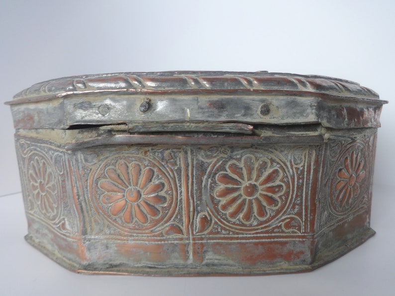 Antique Copper Spice Box Pandan India 19th Century Mughal Etsy
