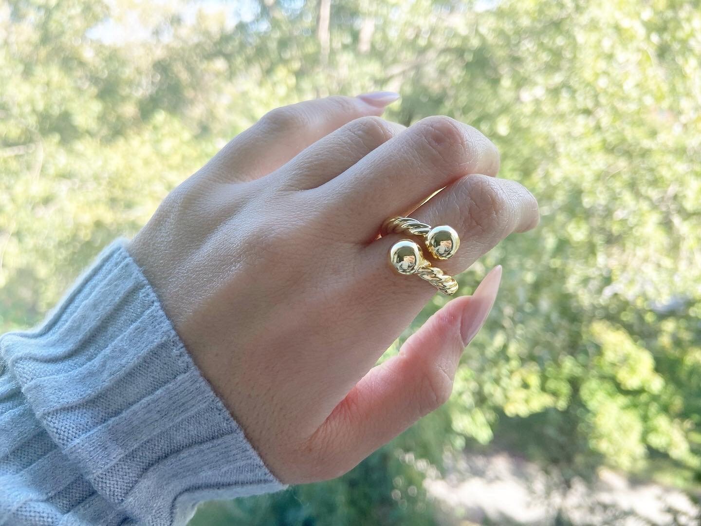 14 K Gold Plated Brass Ring/ Gold Statement Ring/womens Rings/ Gold Stackable Ring/ Chunky Ring