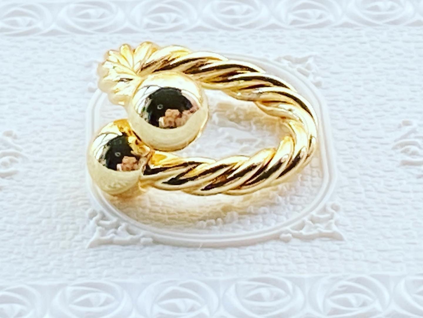 14 K Gold Plated Brass Ring/ Gold Statement Ring/womens Rings/ Gold Stackable Ring/ Chunky Ring
