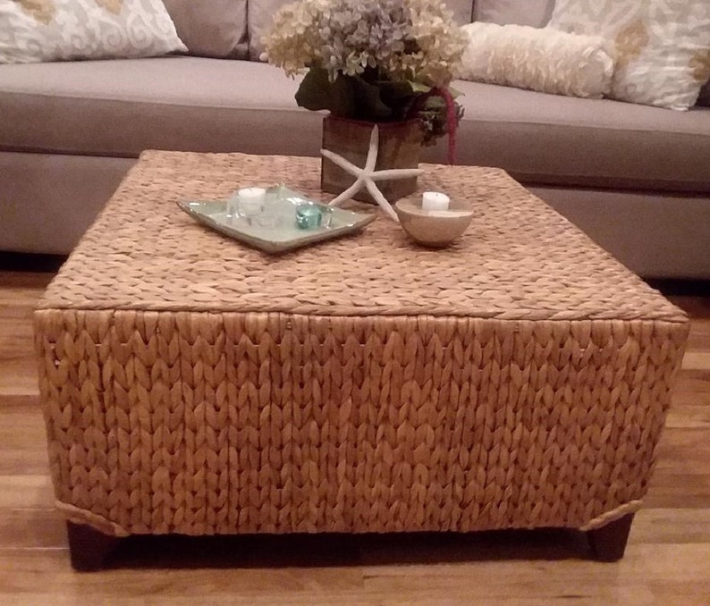 Seagrass 30 Square Coffee Table / Free Shipping | Etsy