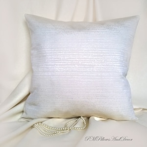 Neutral pillow cover Cream Beige Ivory Throw accent pillow Decorative cushion case Silk Damask stitch Modern Farmhouse decor Textured pillow