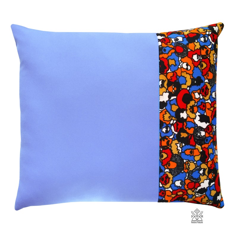 Blue pillow Colorful Designer Multicolor Throw accent pillow Etsy