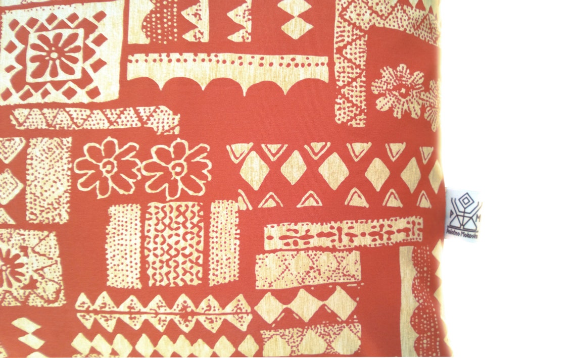 Bright Orange Pillow Cover Designer Tangerine Geometric Etsy