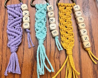 Custom Keychain - Macrame - Handmade - Made to order - gifts for her