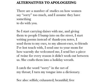 Alternatives to Apologizing