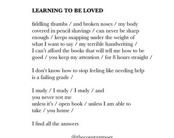 Learning to Be Loved