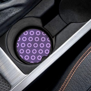 Phish Purple Donut Soapstone Car Coaster Set of 2, Car Accessory, Gift for Him, New Car Gift