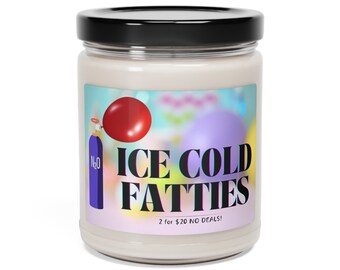 Vela de soja Ice Cold Fatties, regalo divertido, novedad N2O