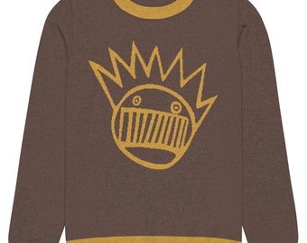 Ween Boognish Brown Mustard Knitted Sweater, Gift for Music lover, Christmas Sweater, Concert Outfit, Band Shirt