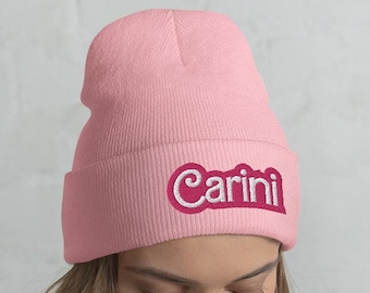 Phish Carini Pink Baby Doll Font Cuffed Warm Beanie Hat