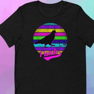 Pigeons Funk Neon Vintage Sunset Unisex Lot T-Shirt