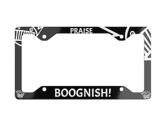 Ween Praise Boognish Metal License Plate Frame, Gift for Music Lover, Car Accessory