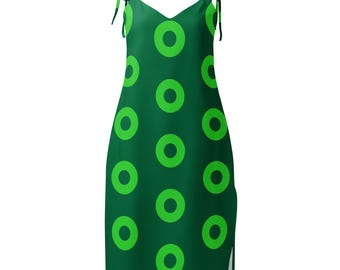 Mondegreens Lime Green Donuts Slip Dress, Fishman Muumuu, Concert Outfit, Summerdress