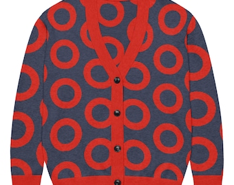 Phish Donut Knitted Cardigan, Gift for Him, Gift for Her, Jam Band Merch, Concert Shirt, Ugly Sweater, Christmas Sweater