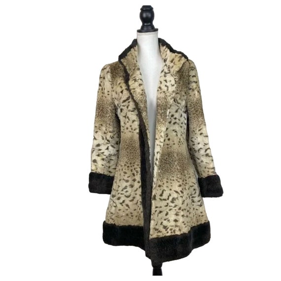 Vintage 60's Country Pacer Faux Fur Leopard Print… - image 3