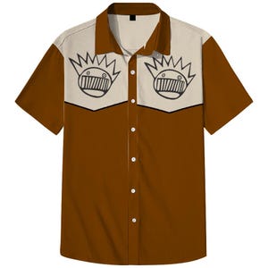 Ween Boognish Brown Western Style Cowboy Shirt, Festival Fashion, Concert Shirt, Gift for Him,