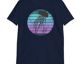 Jellyfish Distressed Sunset Unisex T-Shirt
