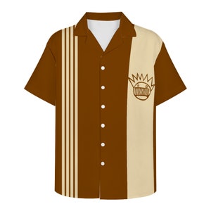 Ween boognish retro design heren bowlingshirt korte mouw button-down, cadeau voor hem, concertshirt, retro shirt, festivalmode
