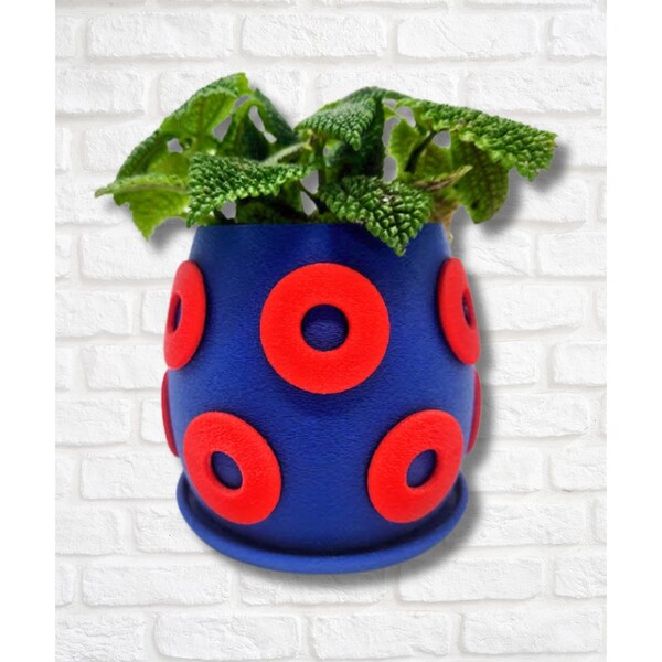 Phish Donut Handmade Planter, Flower Pot - 5" x 5" | Eco-Friendly PLA Plastic | Gift for Her | Mothers Day Gift | Planter