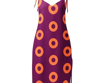 Tequila Sunrise Orange Donut Slip Dress, Fishman Muumuu, Deer Creek 2025, zomerjurk, concertoutfit