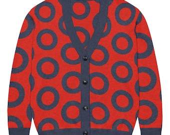 Phish Donut Knitted Cardigan, Gift for Him, Gift for Her, Jam Band Merch, Concert Shirt, Ugly Sweater, Christmas Sweater