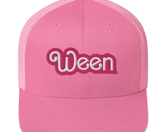WEEN Doll Hot Pink Trucker Hat, ween boognish, ween women.