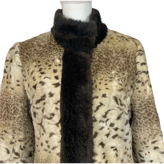 Vintage 60's Country Pacer Faux Fur Leopard Print… - image 2
