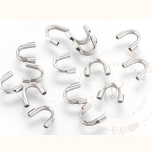 U Shape Wire Protector Connector for Jewelry Making Wire Guard Protector  50Pcs