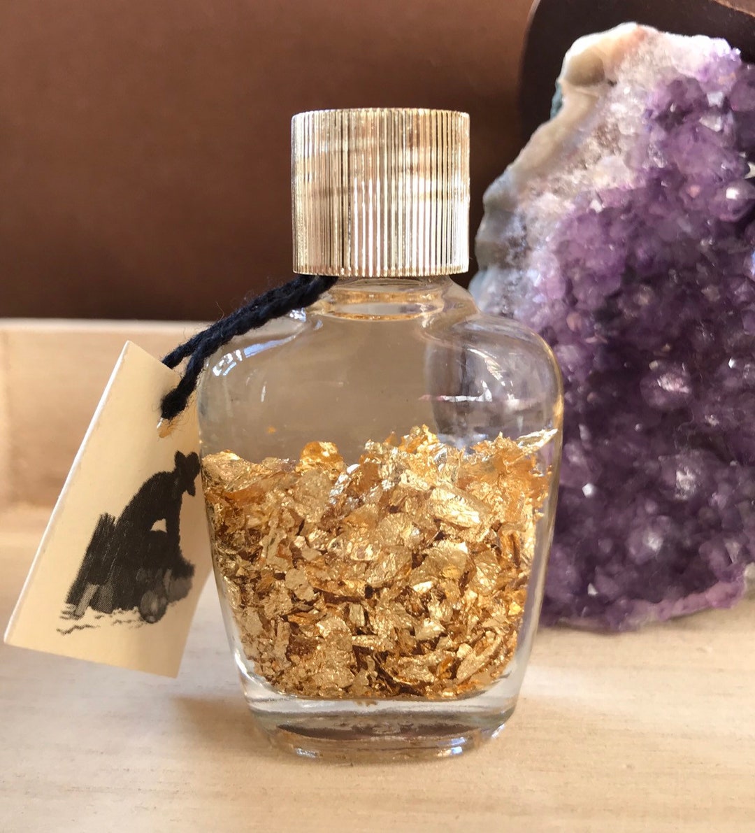 Authentic Gold Leaf Flakes in Bottle Genuine Brazilian Gold Leaf Flakes