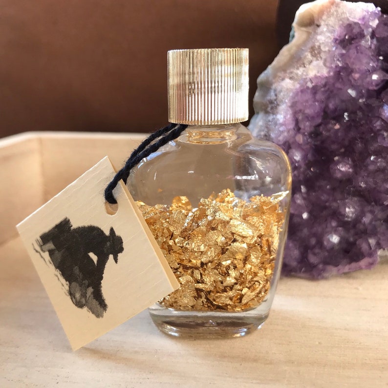 Authentic Gold Leaf Flakes in Bottle Genuine Brazilian Gold Etsy
