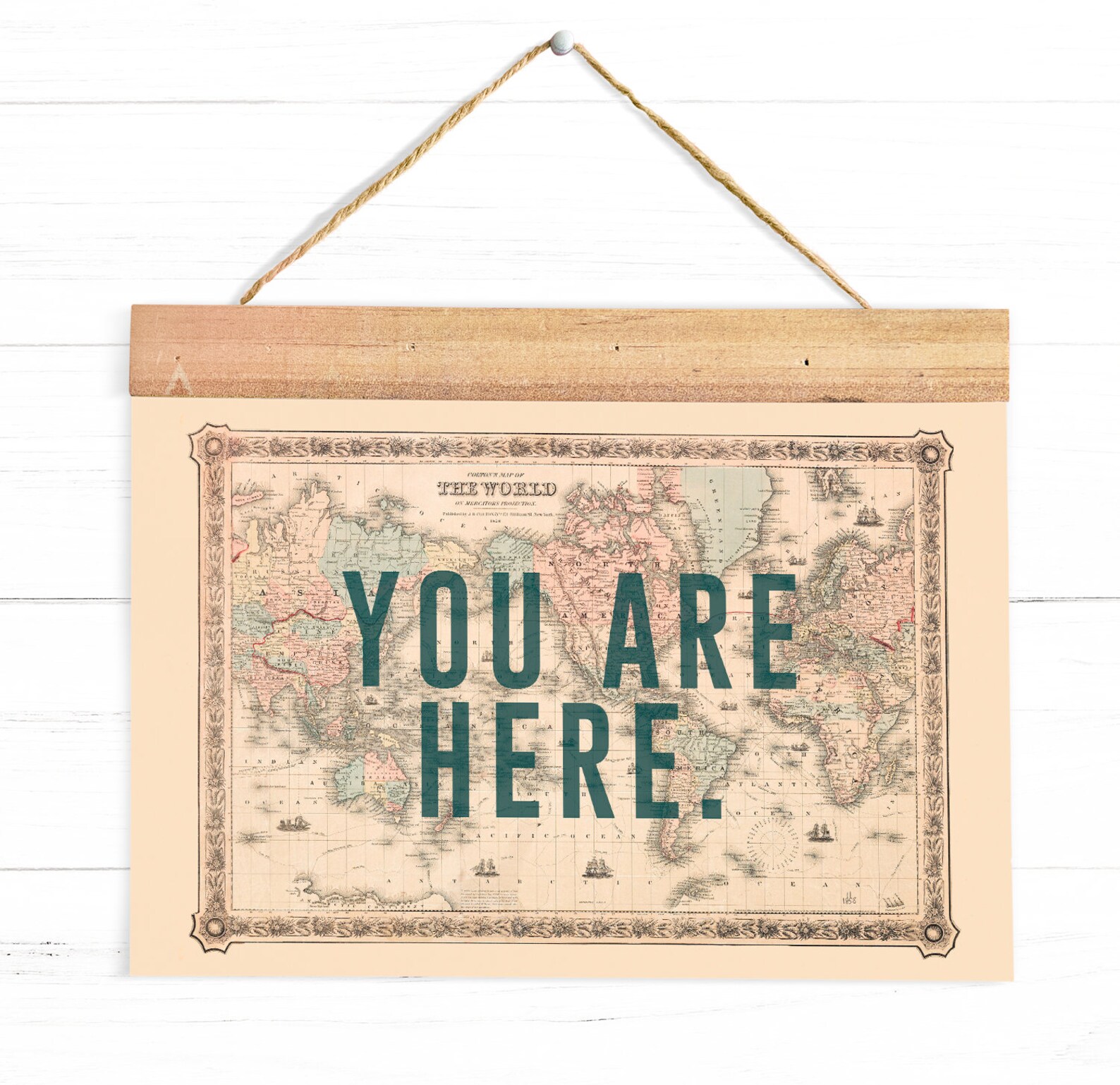 You Are Here You Are Here Print World Print You Are Here | Etsy