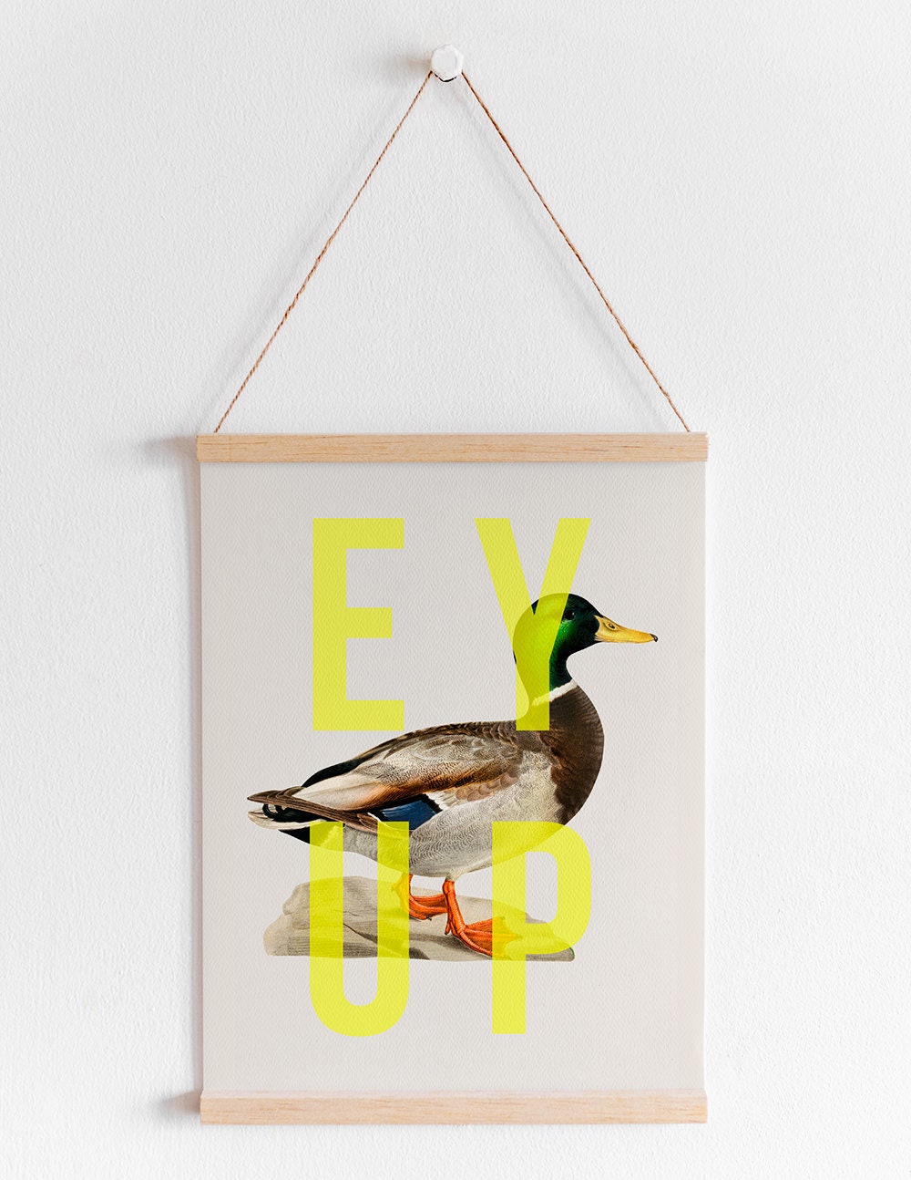 Ey up Duck | Ey up Duck Print | Neon Print | Neon Text | Yorkshire ...
