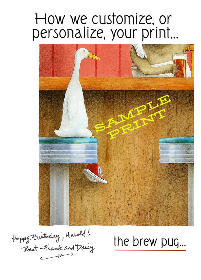 bears animals humor Will Bullas art print ebony and ivory..