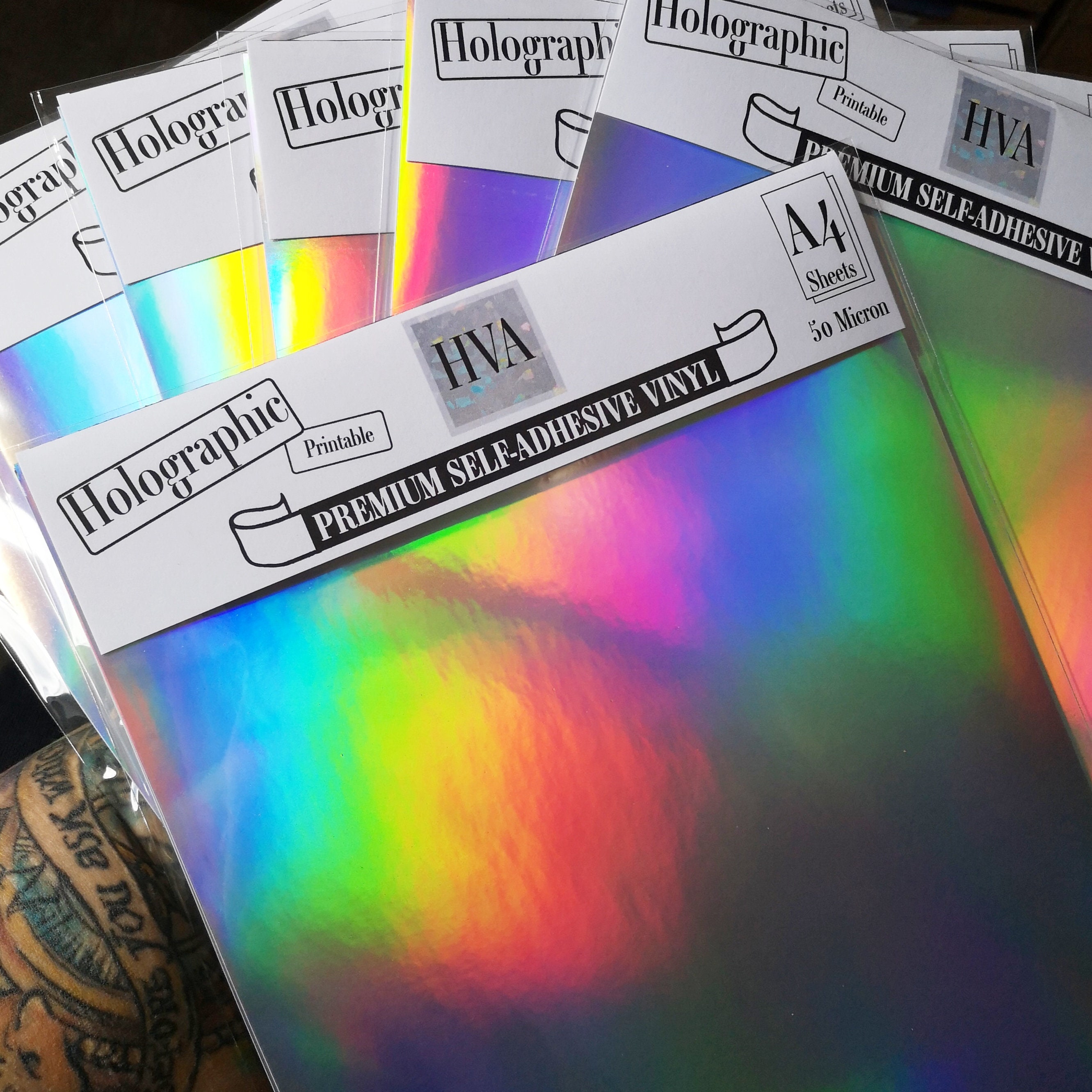 clear holographic sticker paper