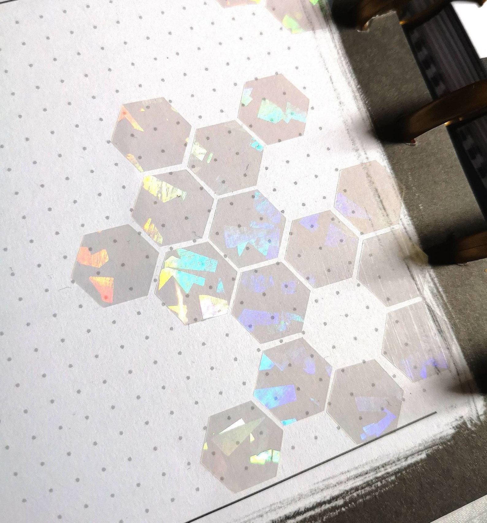 Transparent Holographic Hexagon Geometric Planner Sticker Etsy