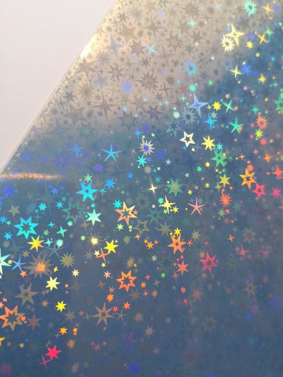 A4 Inkjet Printable Holographic Sticker Sheets Stars 