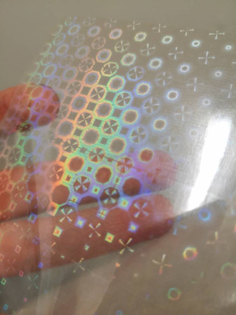 clear holographic sticker paper