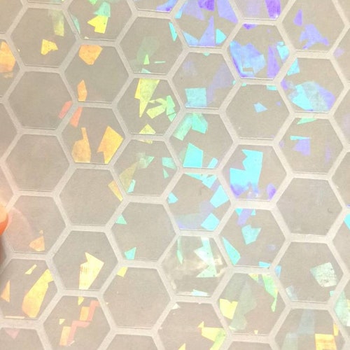 Transparent Holographic Hexagon Geometric Planner Sticker Etsy