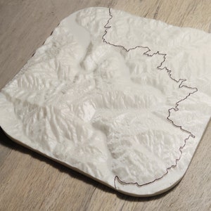 3D Topographical Map - Tail of the Dragon - Motorcycle Driving Road Gift