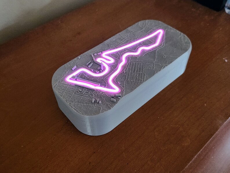 Circuit of the Americas F1 Track Map - Topographic LED Model - COTA 3D ...