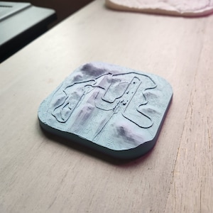 Thunder Hill Raceway - topografische kaart - 3D-geprint