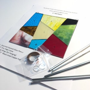 Stained Glass Abstract Suncatcher Kit image 1