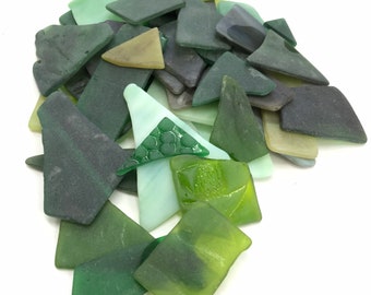 1/2# Green Tumbled Stained Glass You'll Think is Genuine Sea Glass