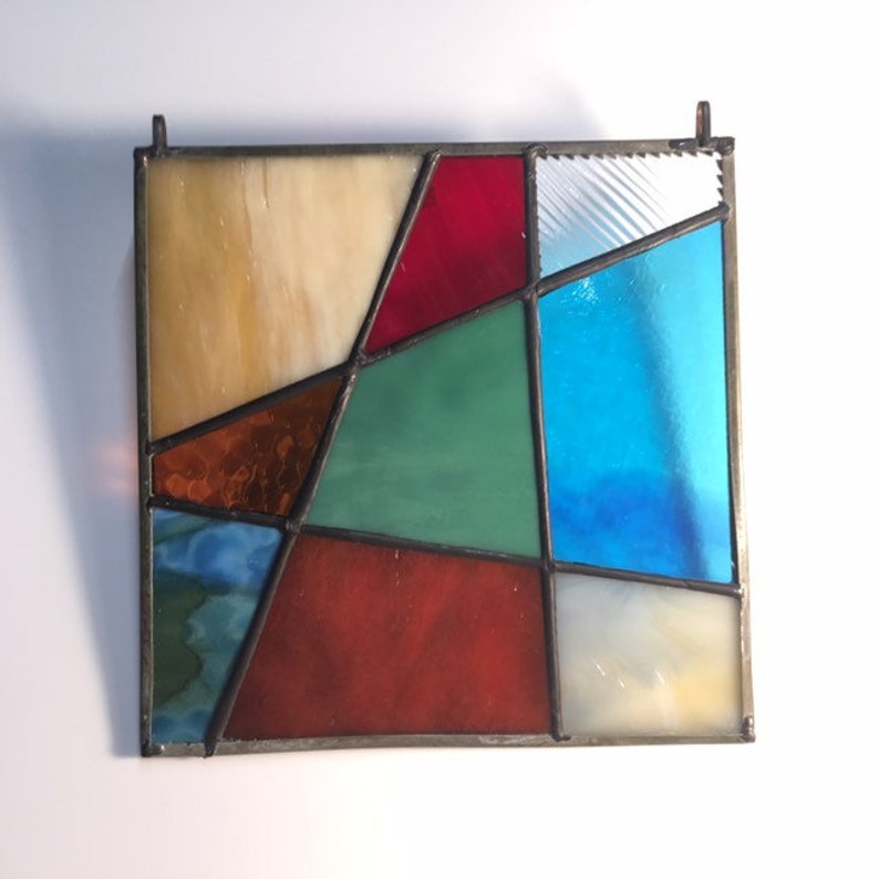 Stained Glass Abstract Suncatcher Kit Etsy