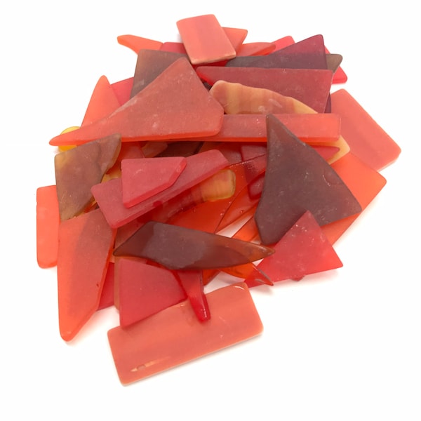 Orange Genuine Sea Glass Etsy